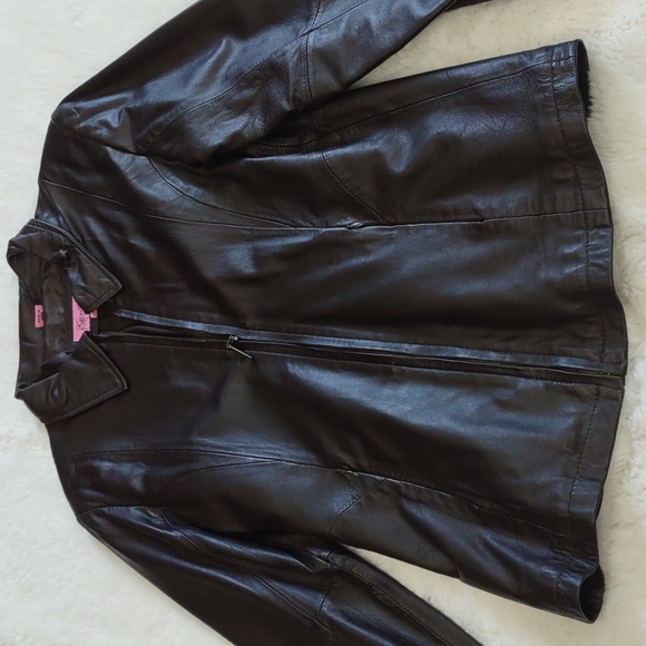 EXCELLED COLLECTION LEATHER JACKET. - Picture 6 of 17